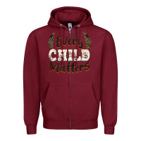 Burgundy every child matters Zipper Hoodie - BarkalooDesign