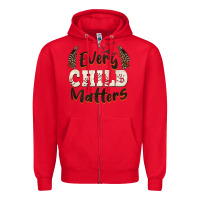 Red every child matters Zipper Hoodie - BarkalooDesign