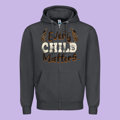 Every Child Matters Zipper Hoodie Designed By Barkaloodesign