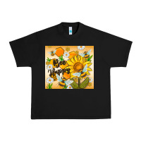 Black bee happy Urban Heavy Tee - MaliasSmallBusiness