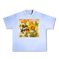 Grape Ice bee happy Urban Heavy Tee - MaliasSmallBusiness