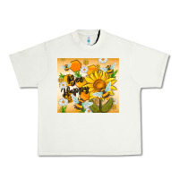 Pistachio bee happy Urban Heavy Tee - MaliasSmallBusiness