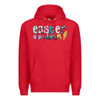 Red Easter vibes Easter Day Premium Hoodie - HowdyJamesFarm