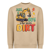 Mushroom just a boy who loves dirt Heavyweight Sweatshirt - MaliasSmallBusiness