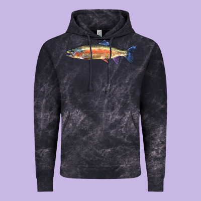 Rainbow Trout Vintage Hoodie Designed By Lillyallendesigns