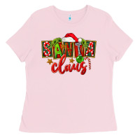 Bubblegum Pink Christmas santa claus Ladies Tee - FaDigitalArtStudio