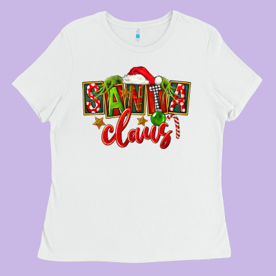 Christmas Santa Claus Ladies Tee Designed By Fadigitalartstudio