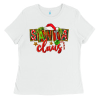 White Christmas santa claus Ladies Tee - FaDigitalArtStudio