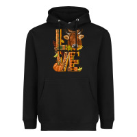 Black Love fall cow Heavyweight Hoodie - NancyCooperArtShop