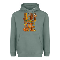 Sage Love fall cow Heavyweight Hoodie - NancyCooperArtShop