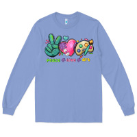 Colony Blue peace love art Long Sleeve Tee - NancyCooperArtShop