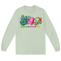 Matcha peace love art Long Sleeve Tee - NancyCooperArtShop