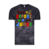 Cloud Black think before you judge Vintage Tee - JahusDesignShop