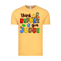 Vintage Mustard think before you judge Vintage Tee - JahusDesignShop