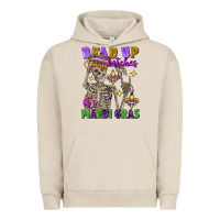 Pigment French Oak Bead up bitches it's Mardi Gras skeleton Urban Hoodie - FaDigitalArtStudio