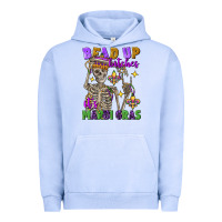 Pigment Grape Ice Bead up bitches it's Mardi Gras skeleton Urban Hoodie - FaDigitalArtStudio