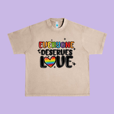Everyone Deserves Love Urban Heavy Tee Designed By Maliassmallbusiness