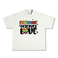 Pistachio everyone deserves love Urban Heavy Tee - MaliasSmallBusiness