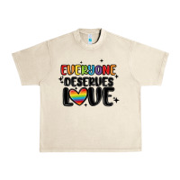 Sandshell everyone deserves love Urban Heavy Tee - MaliasSmallBusiness