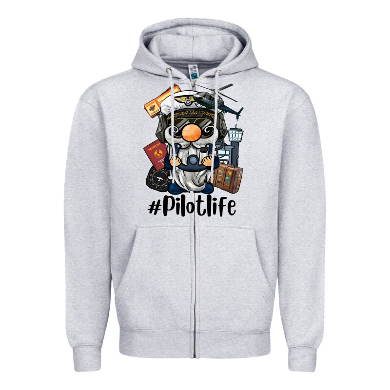 Pilot Life Gnome Zipper Hoodie by BarkalooDesign | Teevron