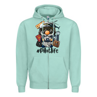 Seafoam pilot life gnome Zipper Hoodie - BarkalooDesign
