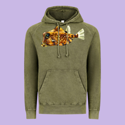 Humpback Turretfish Vintage Hoodie Designed By Lillyallendesigns