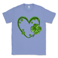 Colony Blue st patricks day shamrock heart Classic Tee - MaliasSmallBusiness