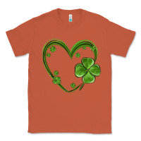Copper st patricks day shamrock heart Classic Tee - MaliasSmallBusiness