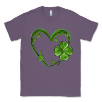 Lavender st patricks day shamrock heart Classic Tee - MaliasSmallBusiness