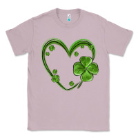 Lilac st patricks day shamrock heart Classic Tee - MaliasSmallBusiness