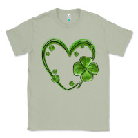 Matcha st patricks day shamrock heart Classic Tee - MaliasSmallBusiness