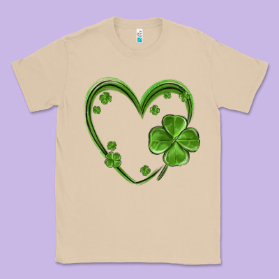St Patricks Day Shamrock Heart Classic Tee Designed By Maliassmallbusiness