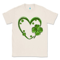 Natural st patricks day shamrock heart Classic Tee - MaliasSmallBusiness