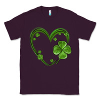 Plum st patricks day shamrock heart Classic Tee - MaliasSmallBusiness