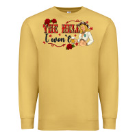 Antique Gold the hell i wont with sassy pinup cowgirl Premium Sweatshirt - texasbilliewilder