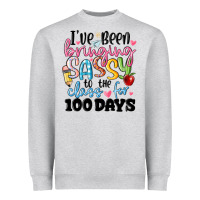 Heather Grey 100 days of school Heavyweight Sweatshirt - MaliasSmallBusiness