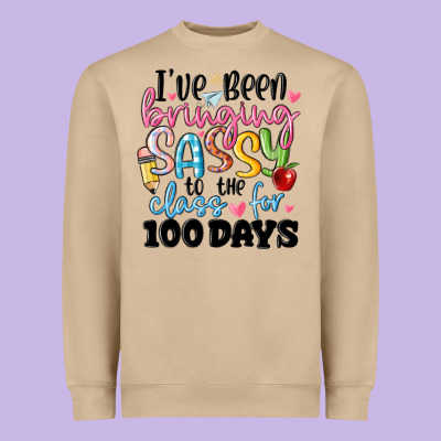 100 Days Of School Heavyweight Sweatshirt Designed By Maliassmallbusiness
