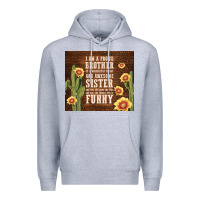 Heather Grey i am a proud brother Premium Hoodie - TumblerDesignByShophia