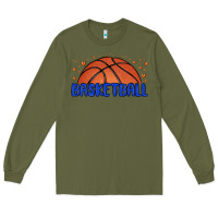 Army Green basketball Long Sleeve Tee - MaliasSmallBusiness