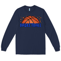 Navy basketball Long Sleeve Tee - MaliasSmallBusiness