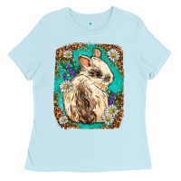 Baby Blue Western Rabbit Ladies Tee - Neo Western
