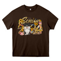 Chocolate Brown senior 2024 Heavy Core Tee - RacoonDesign