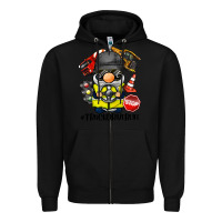 Black truck driver life gnome Zipper Hoodie - BarkalooDesign