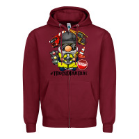 Burgundy truck driver life gnome Zipper Hoodie - BarkalooDesign