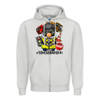Dove Grey truck driver life gnome Zipper Hoodie - BarkalooDesign