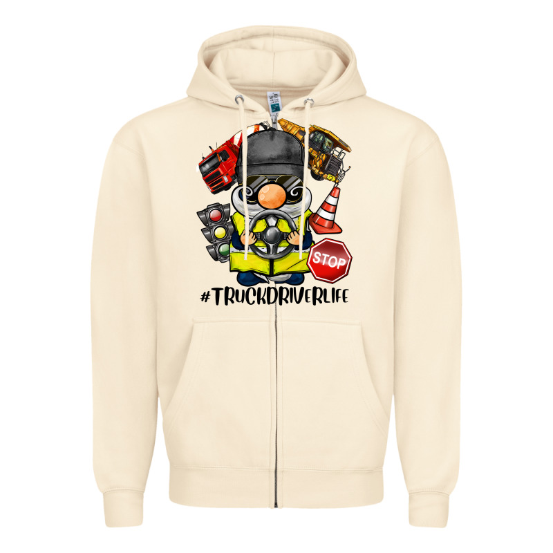 Truck Driver Life Gnome Zipper Hoodie by BarkalooDesign | Teevron