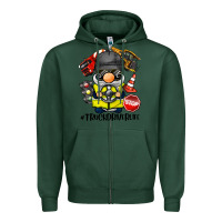 Sports Green truck driver life gnome Zipper Hoodie - BarkalooDesign