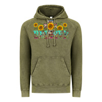Vintage Olive western believe sunflowers flowers Vintage Hoodie - BarkalooDesign
