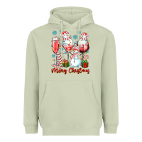 Matcha merry christmas wine glasses Heavyweight Hoodie - texasbilliewilder