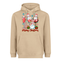 Mushroom merry christmas wine glasses Heavyweight Hoodie - texasbilliewilder